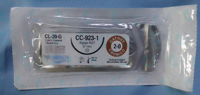 Sutura Catgut Chromico 2.0 Curva no Cortante EQV. CC-923 CL20G