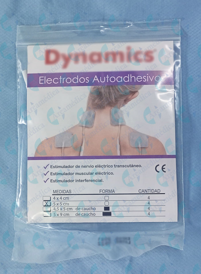 Electrodos autoadhesivos para Tens 5cmXcm Paquete de 4 electrodos
