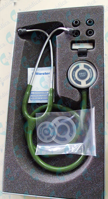 Estetoscopio Riester Classic Verde Doble Campana Duplex Deluxe Acero Inox