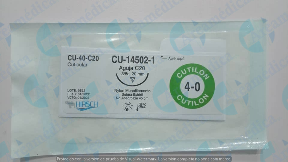 NYLON 4.0 CURVA EQUI CU-14502 CORTANTE AGUJA