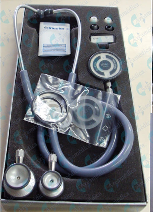 Estetoscopio Riester Aluminio  3 campanas Adulto, Pediatrico y Neonatal