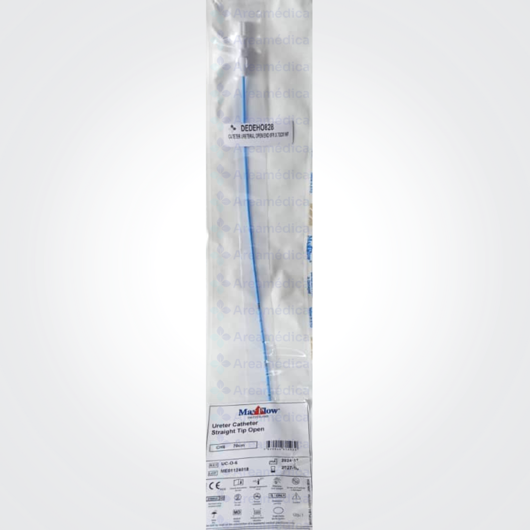 Cateter Ureteral 6Fr x 70cm Punta Recta Abierta Open End