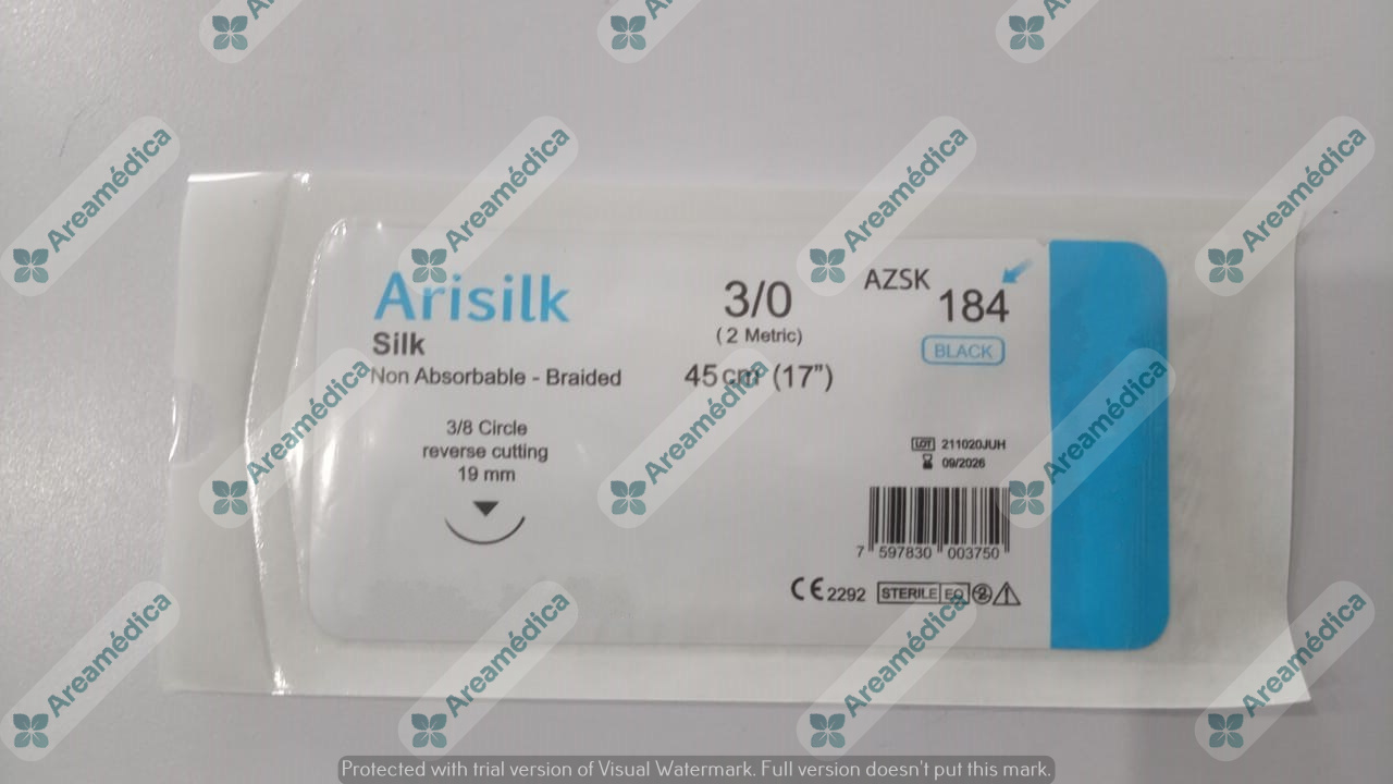 Seda 3.0 Curva Cortante SD-184 Aguja 3/8C 19mm 45cm Sutura No Absorbible