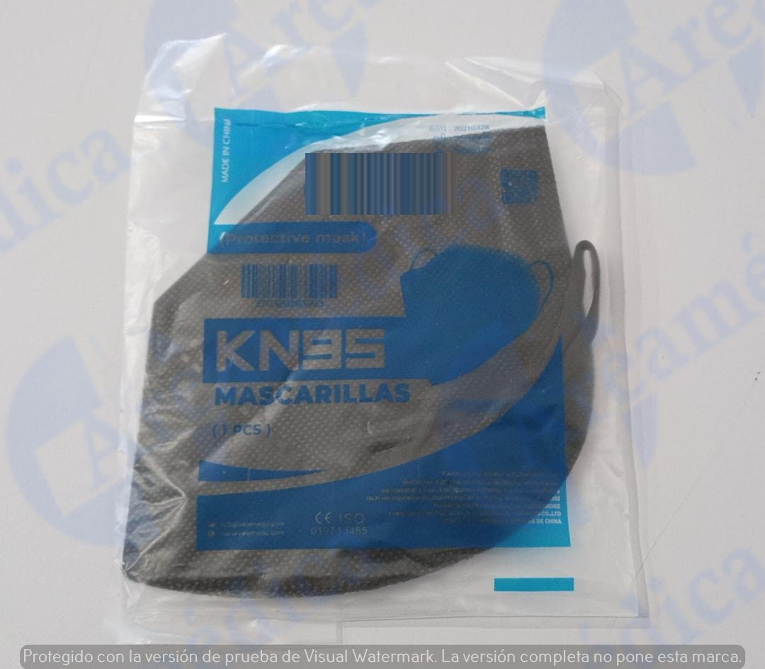 Mascara mascarilla negra tapa boca tipo KN95 X unidad
