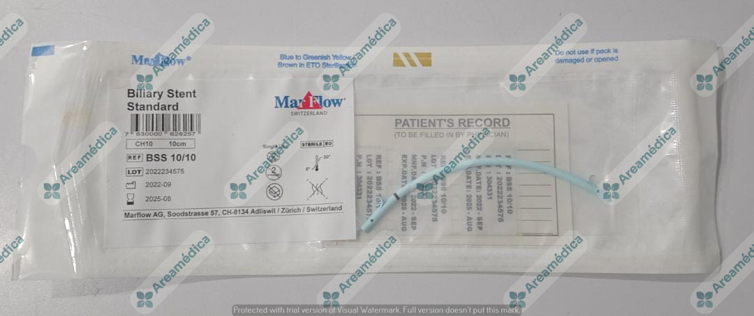 Protesis Biliar 10FR x 10CM Cateter Biliar Mar Flow