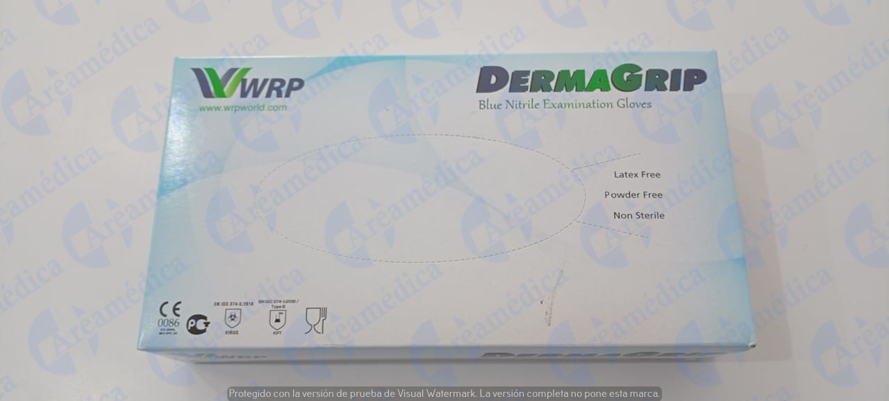 Guantes nitrilo examen descartables talla S