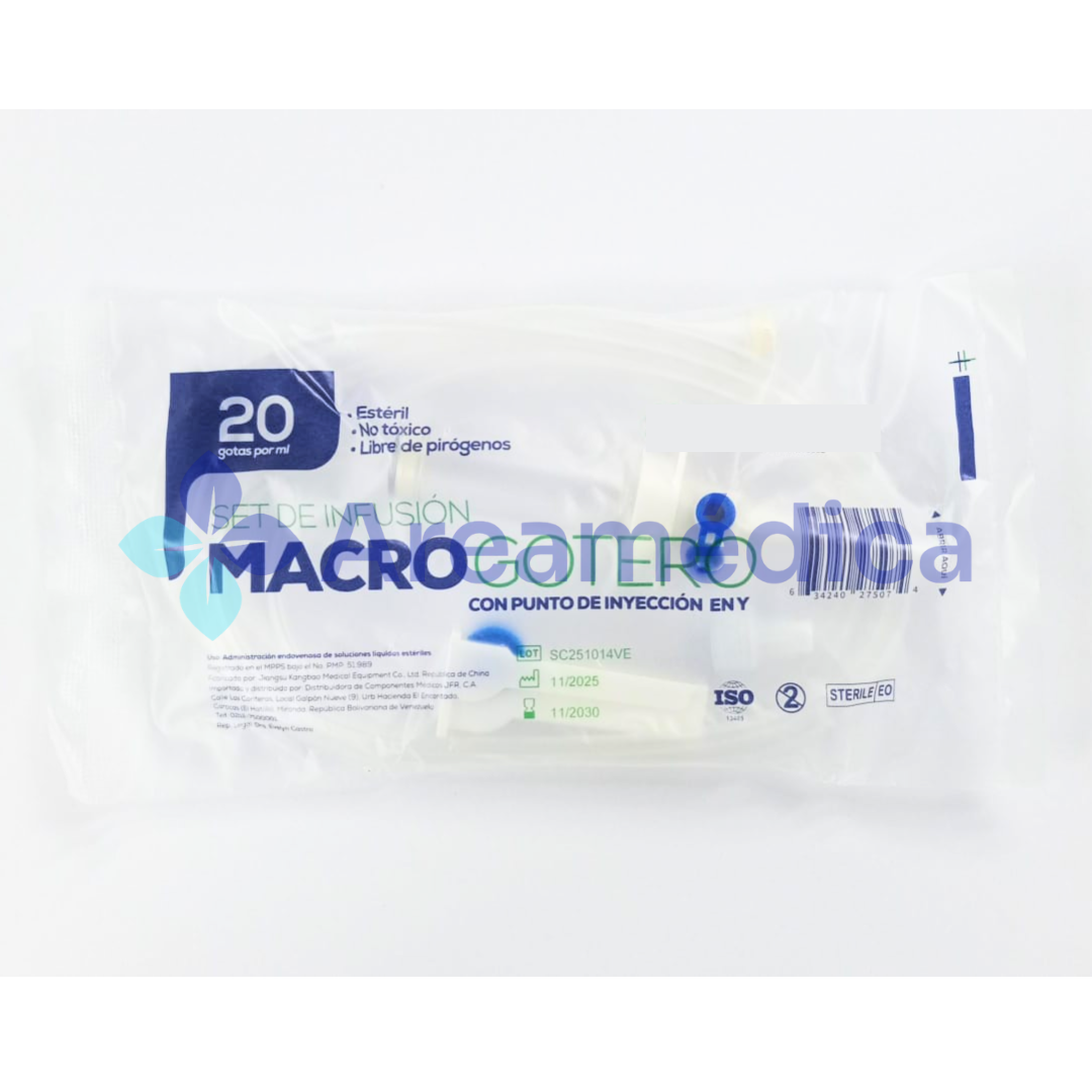 Macrogotero en "Y" set de infusion