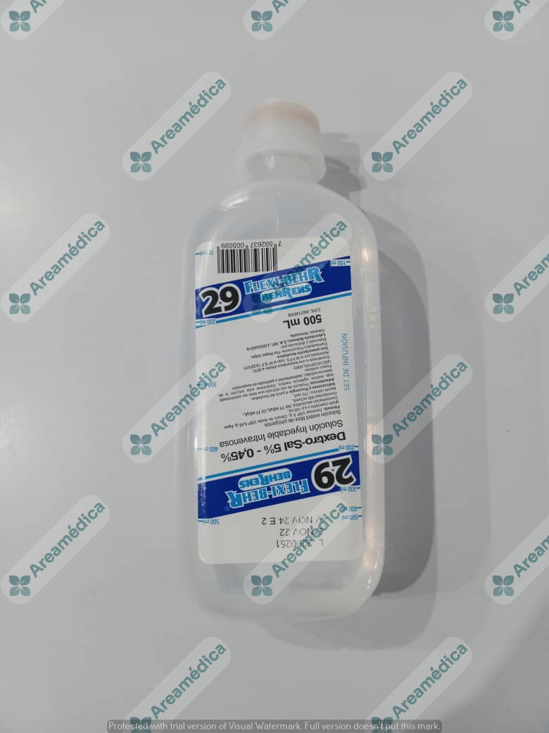 Dextrosa –sal 5% -0.45% Solucion Fisiologica 500ml Dextrosal Numero 29