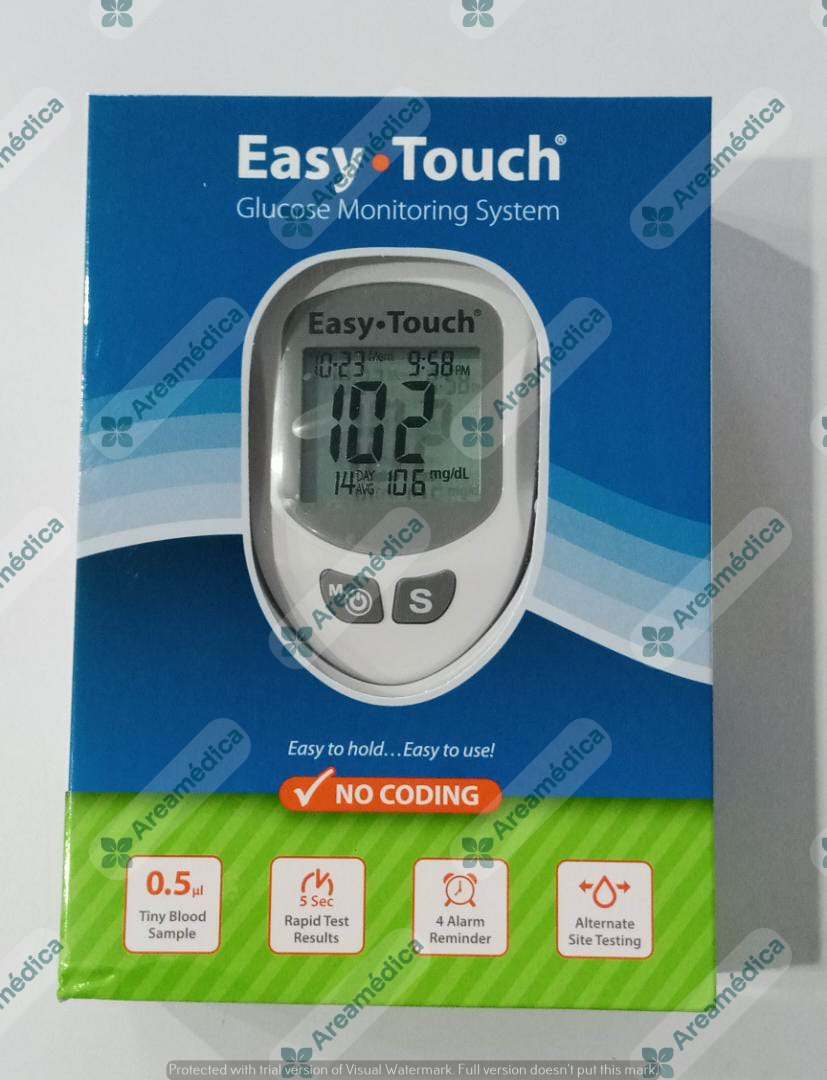 Glucometro Digital Easy Touch Kit Incluye 10 Lancetas 1 Dispositivo de Puncion