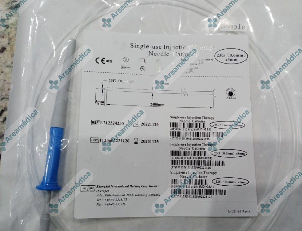 Inyector Endoscopico Aguja de Esclerosis 23G x 5mm x 2300mm (E )
