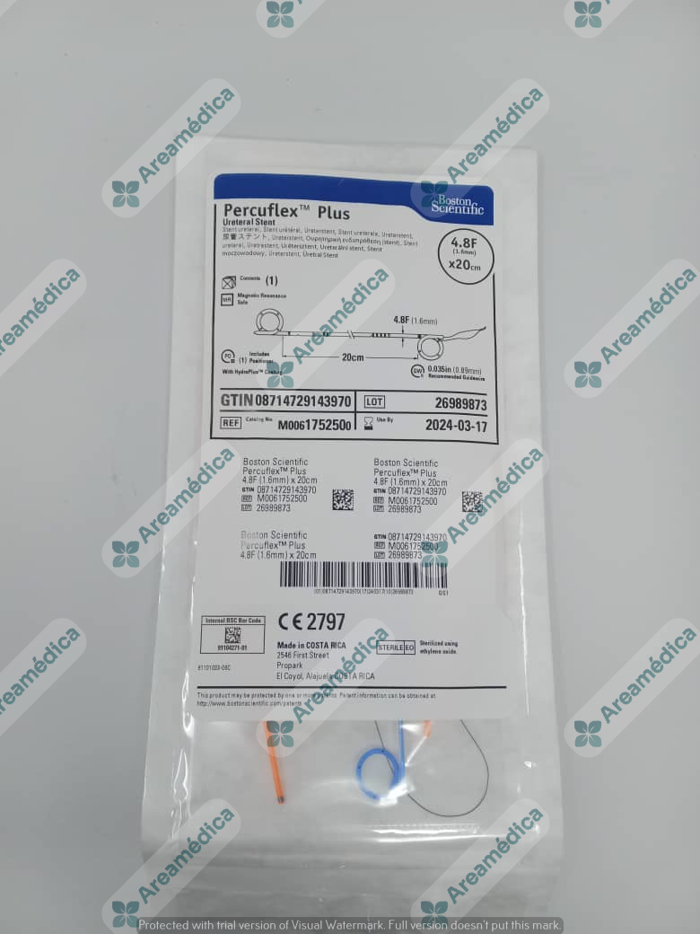 Cateter Ureteral Doble J 4.8F x 20cm Percuplex Plus (E )