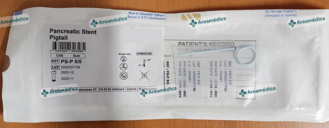 Protesis Pancreatica Pigtail 5Frx5cm Cola de cerdo (E )