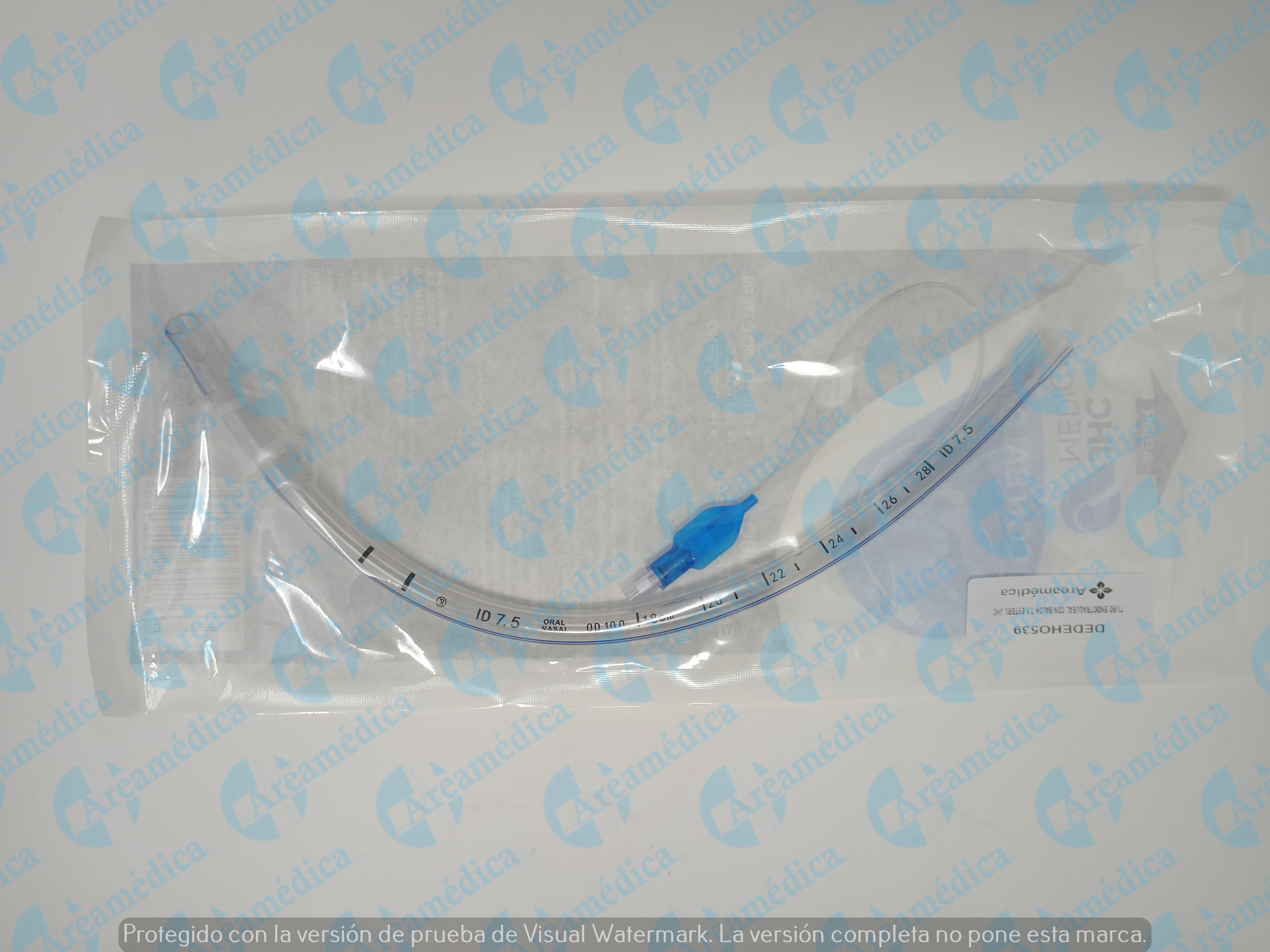 Tubo endotraqueal con balon 7.5 esteril