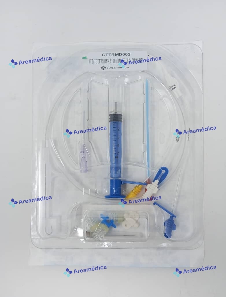 Kit Cateter Trilumen Via Central 5 Fr x 8 cm ( E)