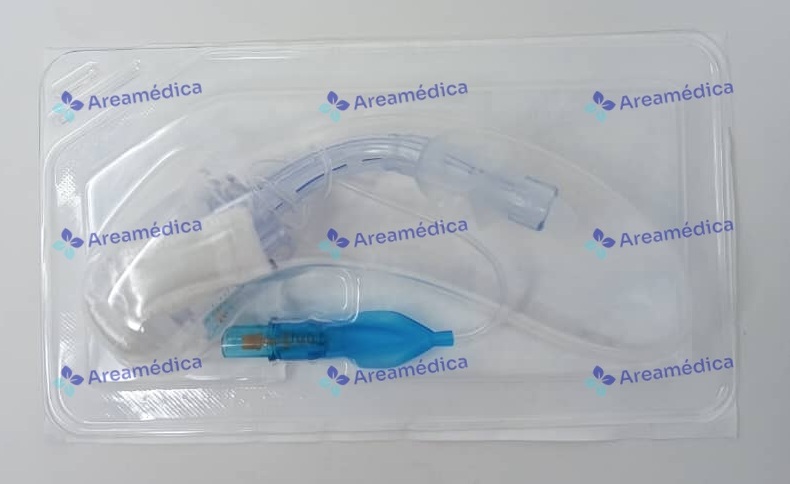 Traqueostomo 5.5 mm con Balon Traqueotomo Descartable Tubo de Traqueostomia (E )