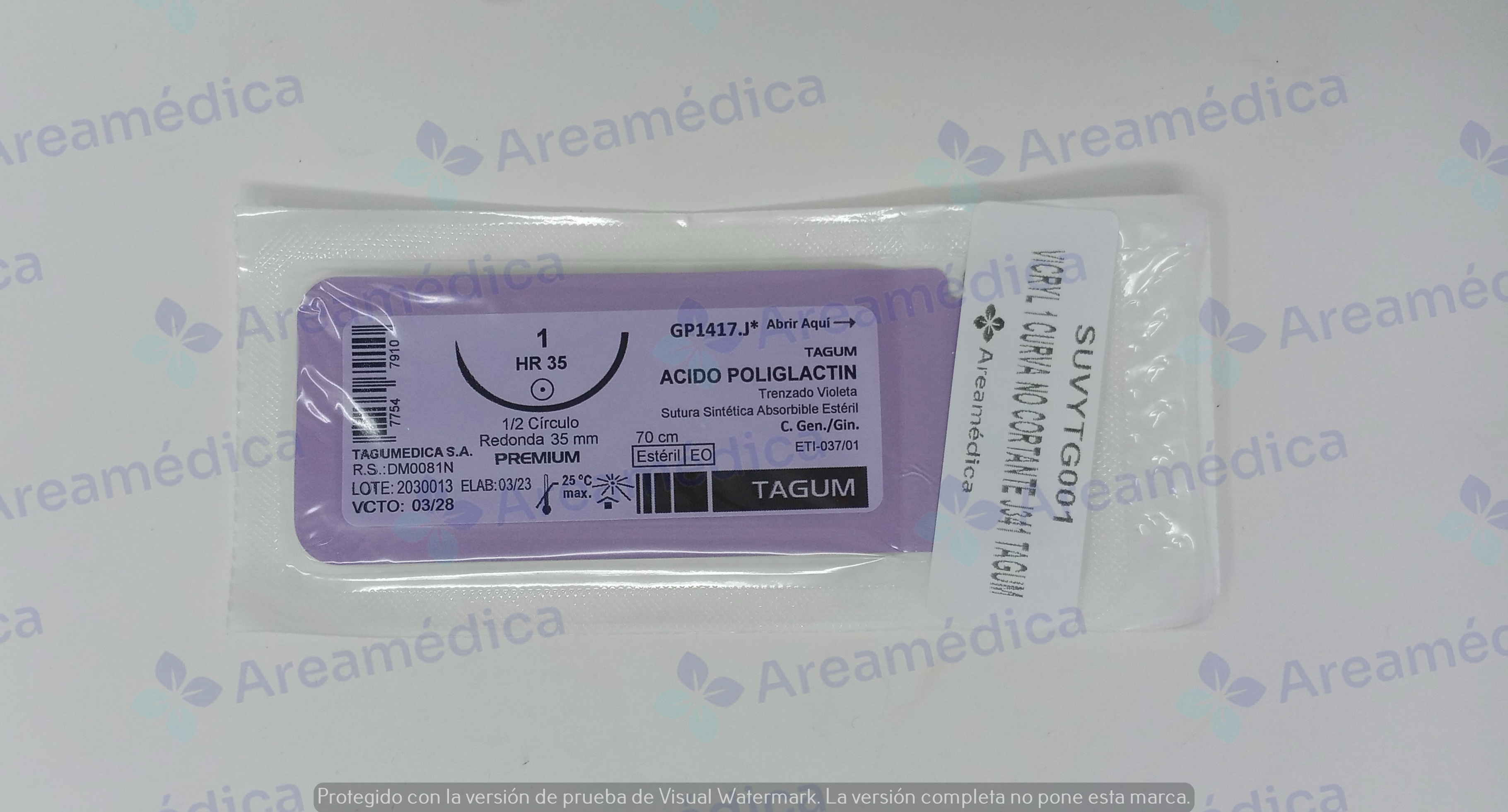 Vicryl 1 curva no cortante j341 1 aguja 1/2c 35mm x 70cm poliglactina