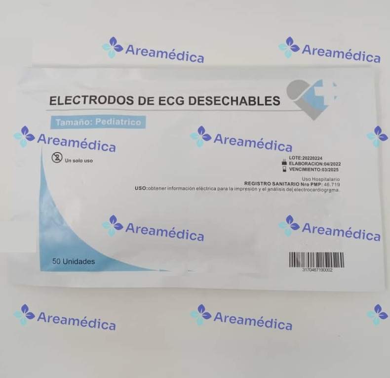 Electrodos ECG Pediatricos Paquete X 50 Unidades. Desechables