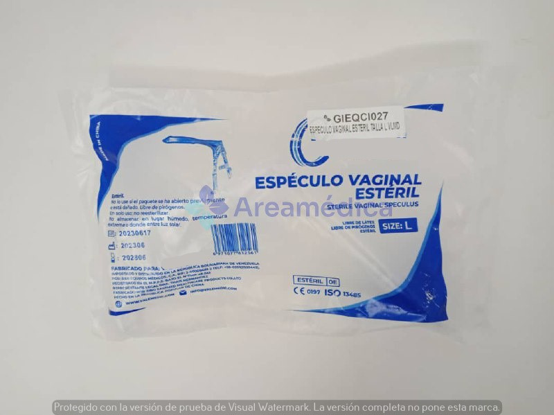Especulo Vaginal Estéril Talla L Descartable de Plástico
