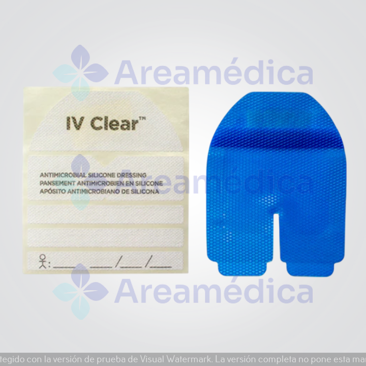 Tegaderm 10CM X 12CM Con Muesca Fijación PICC/CVC Aposito + Clorhexidina Y Plata