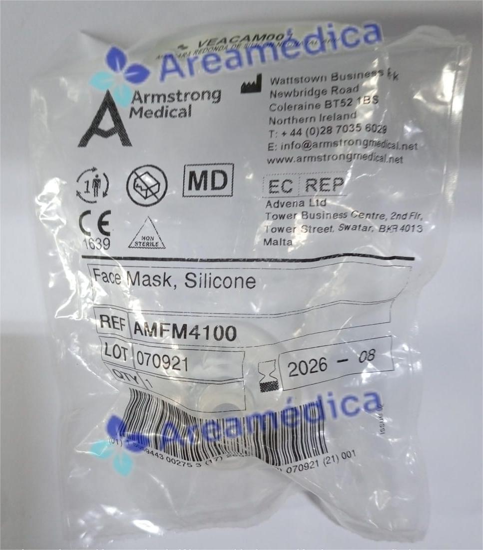 Mascara Redonda de Silicon Neonatal 00 RCP Ventilacion (E )
