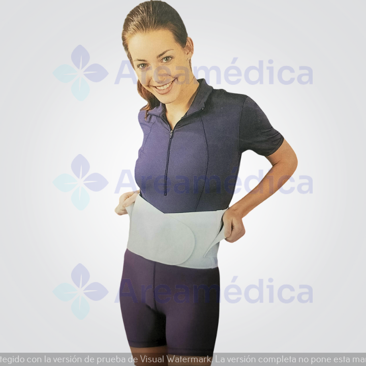 Faja Lumbar Talla XL Lumbo Sacra Con Cierre Magico Doble Ajuste Color Blanco