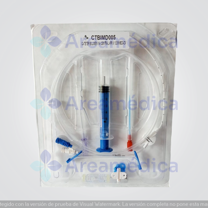 Kit Cateter Bilumen Via Central 4FR X 13CM Cateter CVC