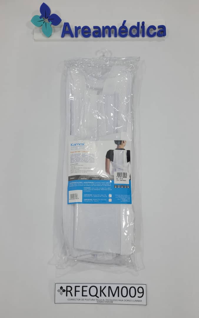 CORRECTOR DE POSTURA TALLA XL ESCOLIOSIS FAJA DORSO LUMBAR KM108