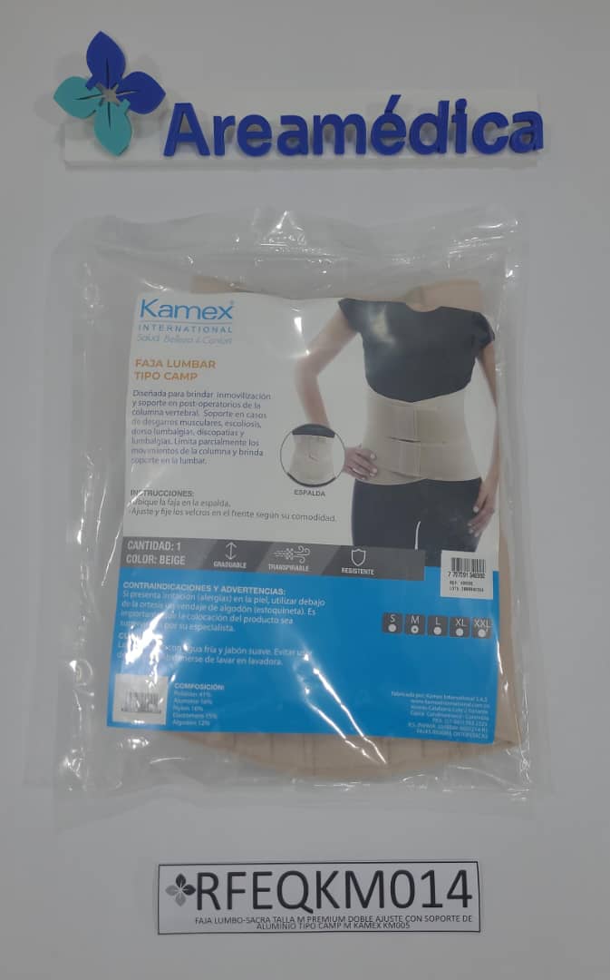 FAJA LUMBO-SACRA TALLA M PREMIUM DOBLE AJUSTE M KM005