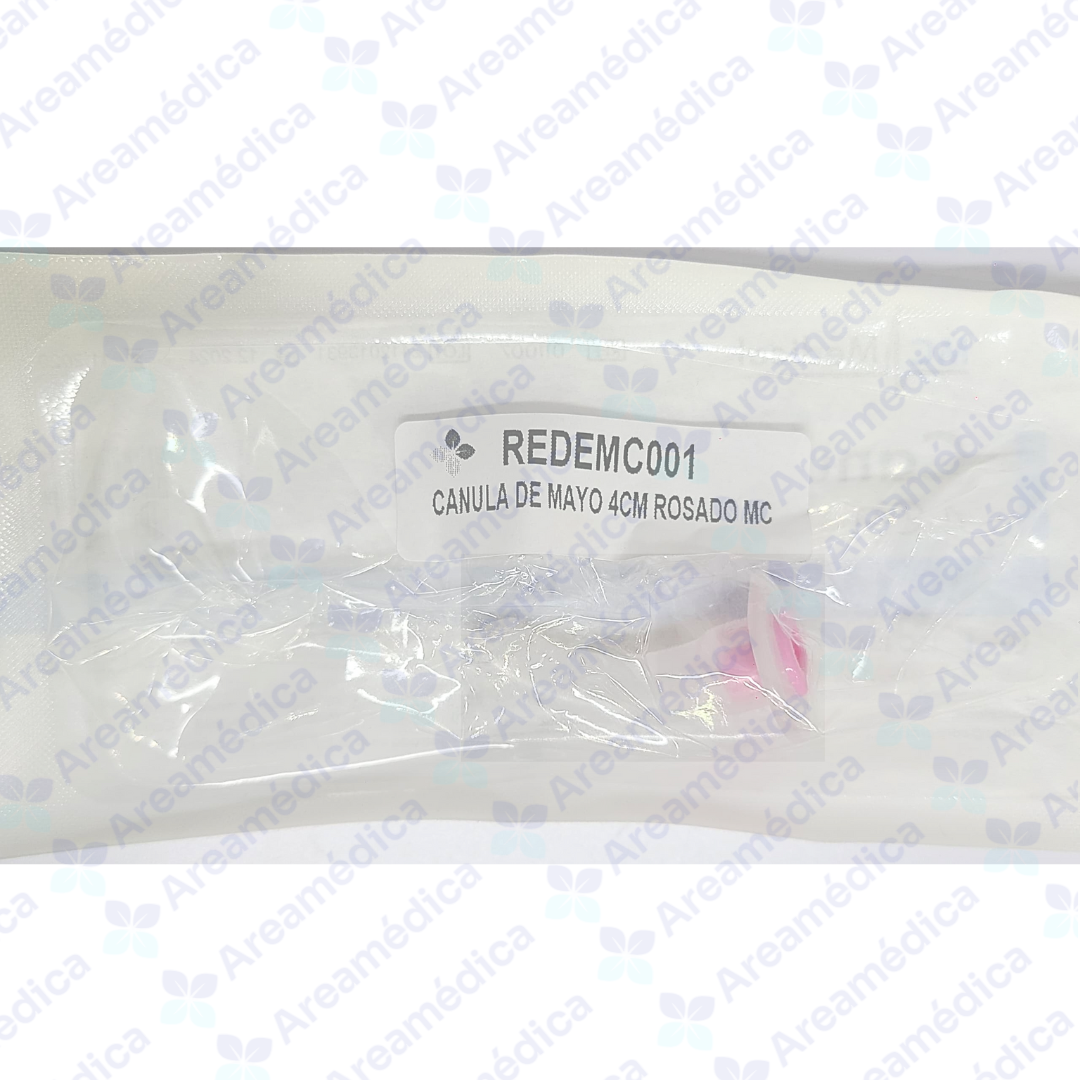 CANULA DE MAYO 4CM ROSADO TUBO DE GUEDEL 40MM PRECIO X UNIDAD