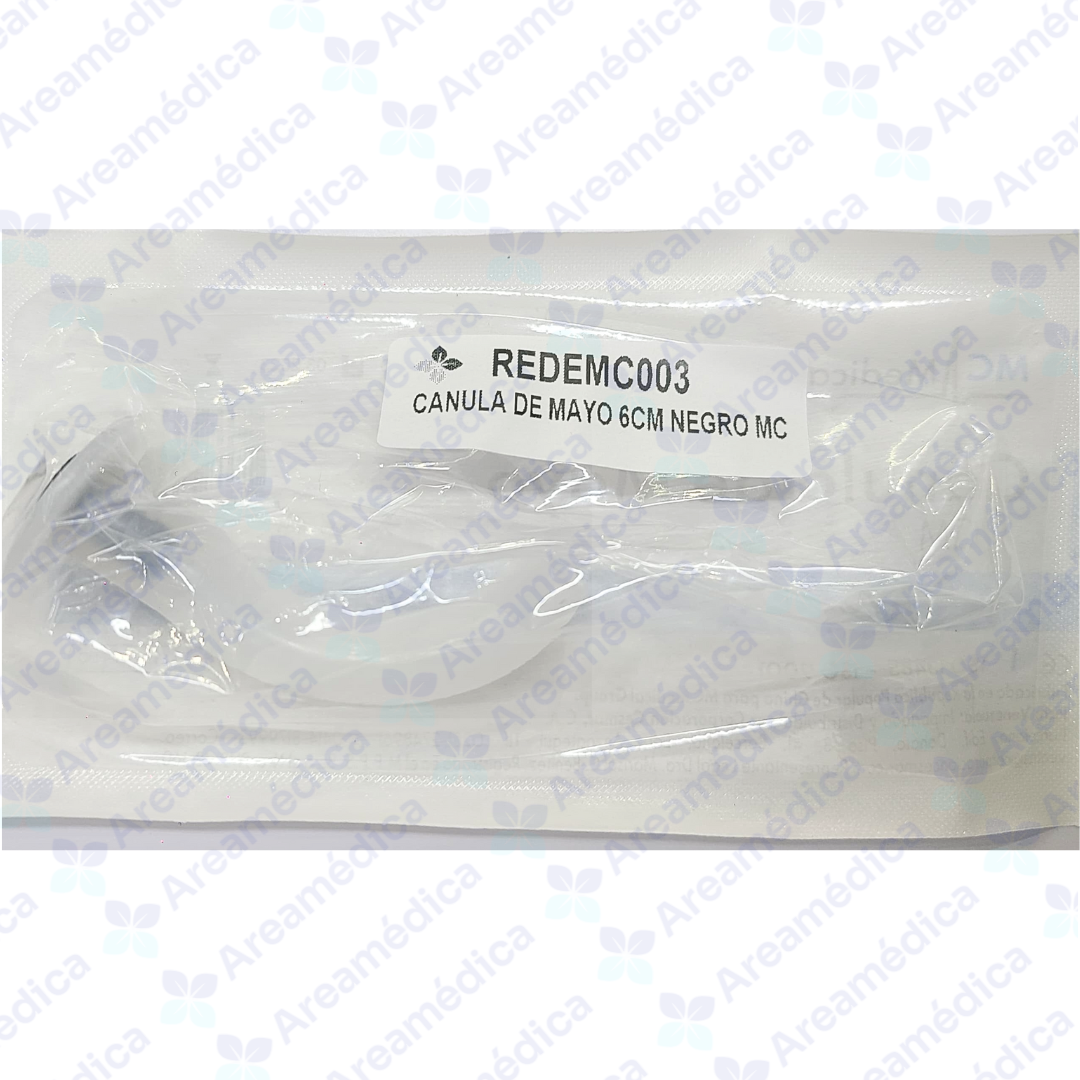 CANULA DE MAYO 6CM NEGRO TUBO DE GUEDEL 60MM PRECIO X UNIDAD