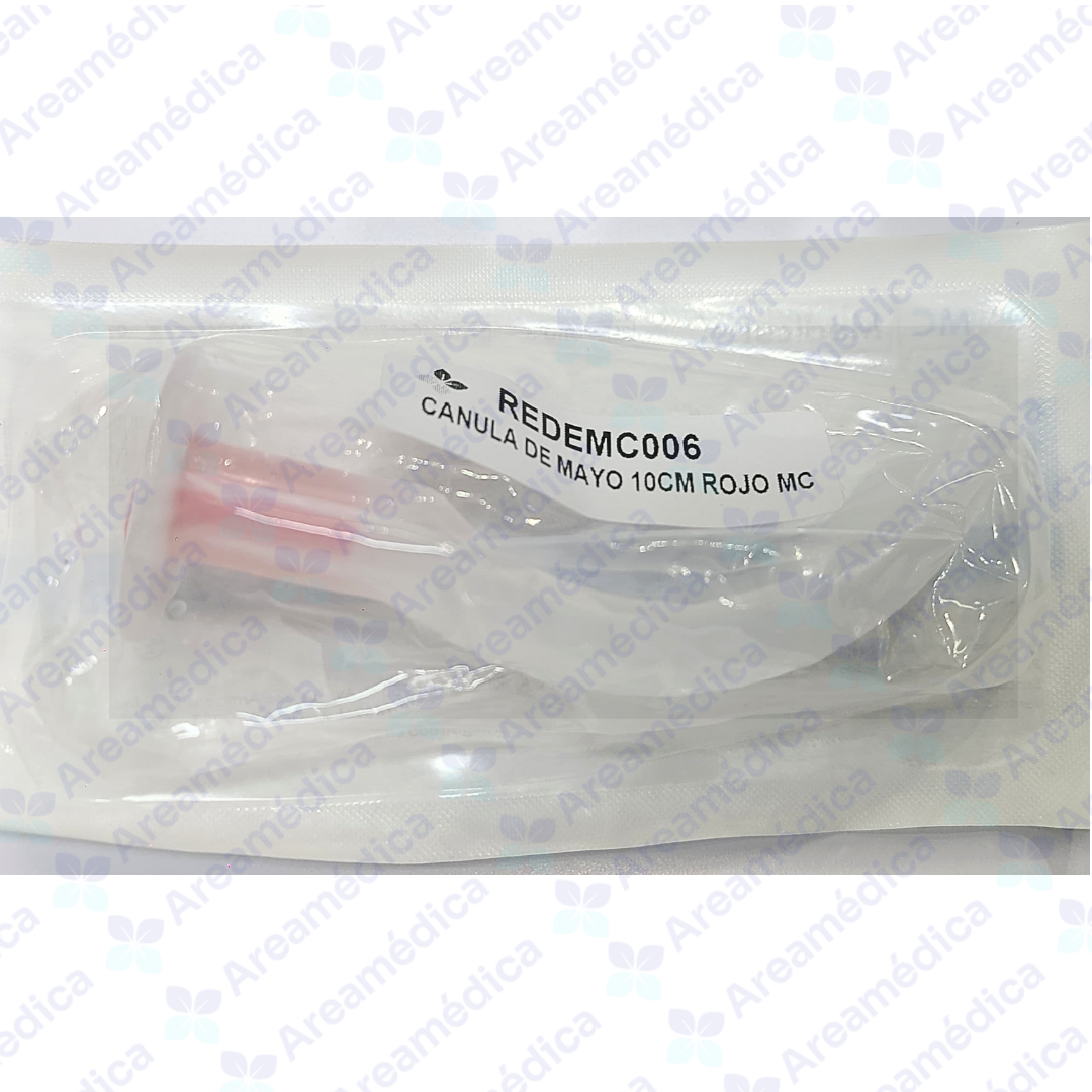 CANULA DE MAYO 10CM ROJO TUBO DE GUEDEL 100MM PRECIO X UNIDAD