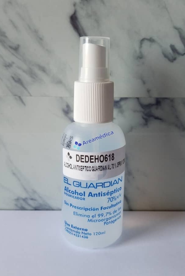 Alcohol Antiseptico Guardian al 70 % Spray 120ml