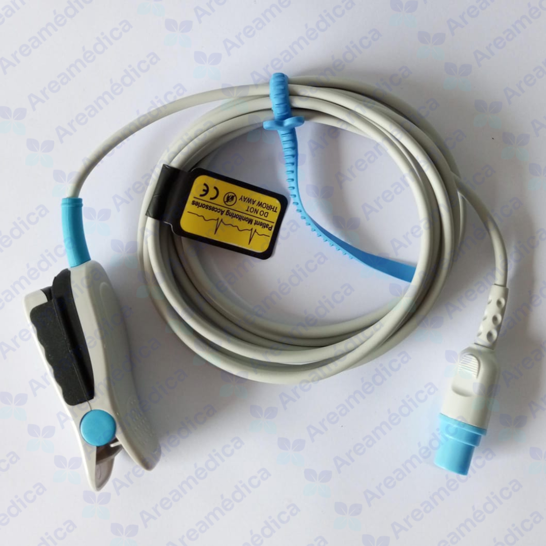 SENSOR OXIMETRO SPO2 ADULTO SIEMENS DRAGER MASIMO 7 PINES TIPO CLIP DEDO