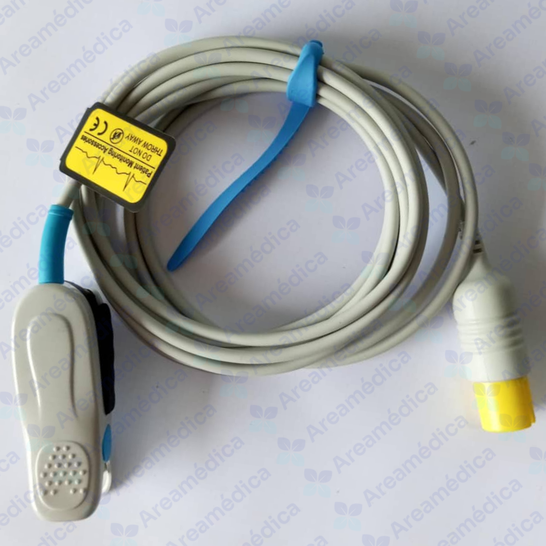 SENSOR OXIMETRO SPO2 ADULTO CONTEC 6 PINES REDONDO TIPO CLIP DEDO