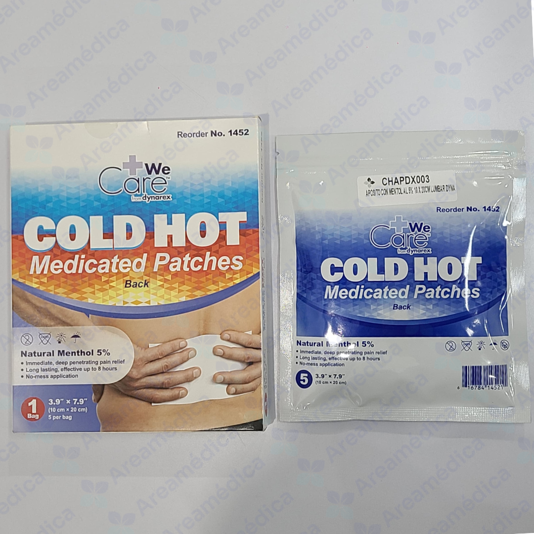 APOSITO CON MENTOL AL 5% 10 X 20CM LUMBAR PRECIO X SOBRE 5UND