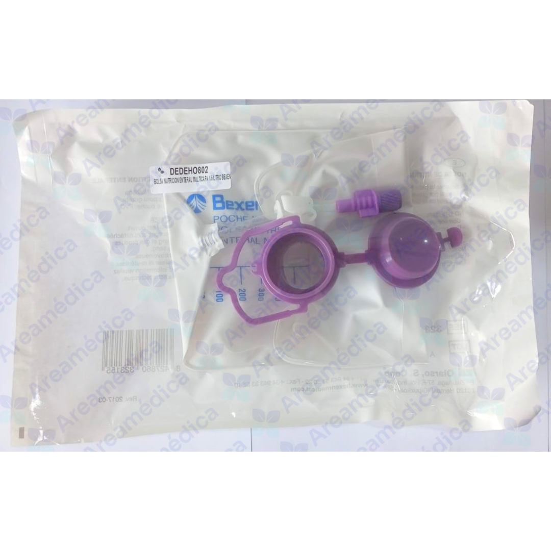 BOLSA NUTRICION ENTERAL MULTICAPA 1.5 LITRO 1 VIA ALIMENTACION X GRAVEDAD