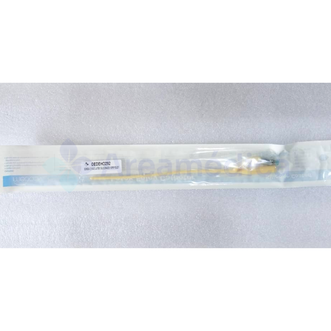 SONDA 2 VIAS LATEX SILICONADO 10FR FOLEY (E) CATETER URETRAL 5-15CC