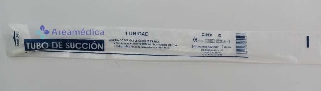 Sonda Succion 12 FR Precio x Und Tubo de Succión
