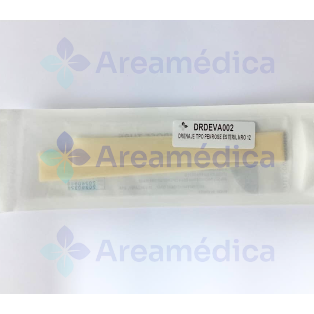 DRENAJE TIPO PENROSE ESTERIL NRO 12 - 300 MM LATEX DRENAJE HERIDAS GRAVES 12MM