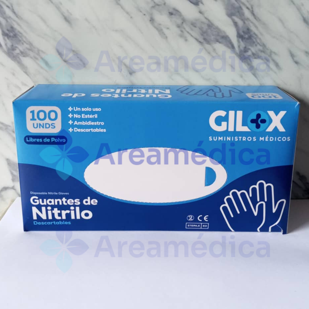 GUANTES NITRILO L EXAMEN NEGRO SIN POLVO PRECIO X CAJA X 50 UND