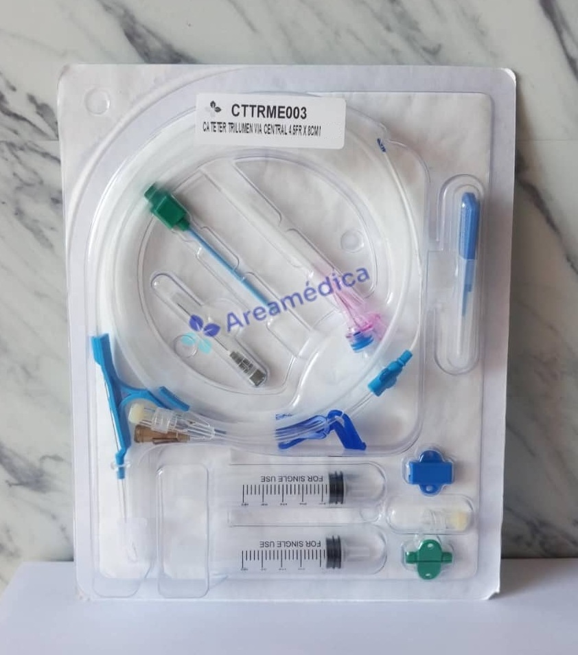 Kit Cateter Trilumen Via Central 4.5Fr x 8cm Cateter CVC 4.5X8  (E )