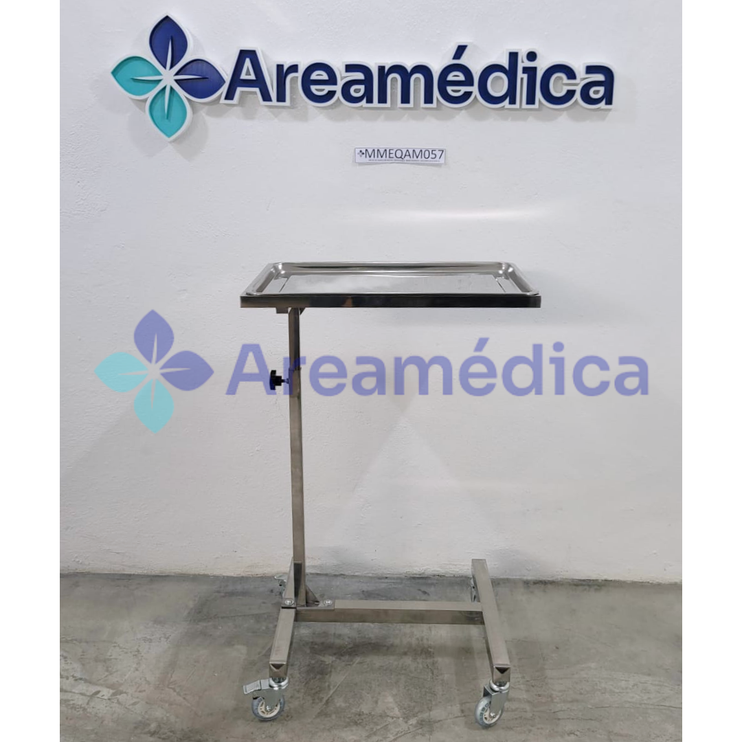 MESA DE MAYO EN ACERO INOXIDABLE BASE NORMAL AREAMEDICA