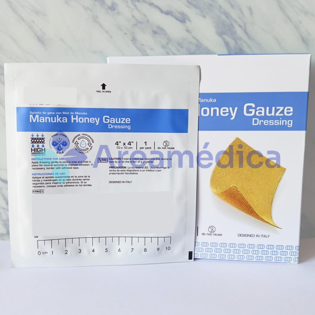 APOSITO DE GASA CON MIEL DE MANUKA 10CM X 10CM ESTERIL PRECIO X UNIDAD