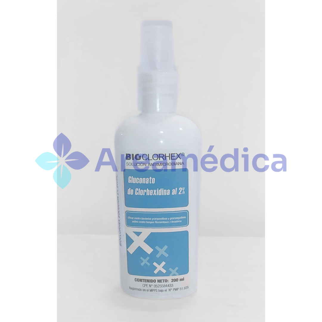 BIOCLORHEX SOLUCION 200 ML GLUCONATO DE CLORHEXIDINA AL 2% 200ML SPRAY
