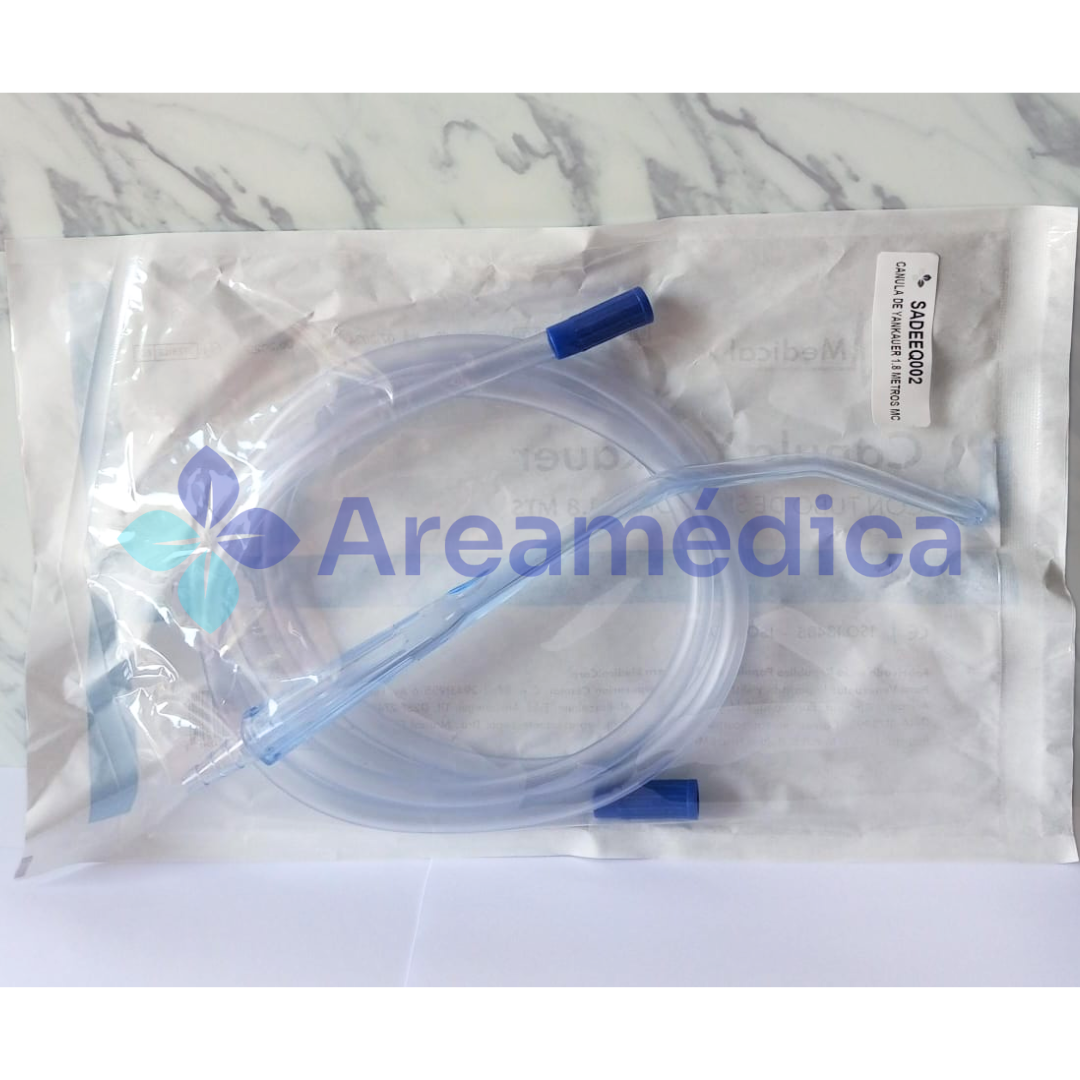 Canula de Yankauer con Manguera Transparente de 1.8m